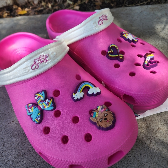 CROCS Shoes Crocs Jojo Siwa Charm Clog K J6 Juniors 6 Pink Poshmark